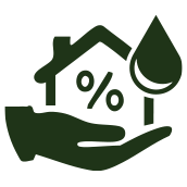 Hand and House with percentage Clip art