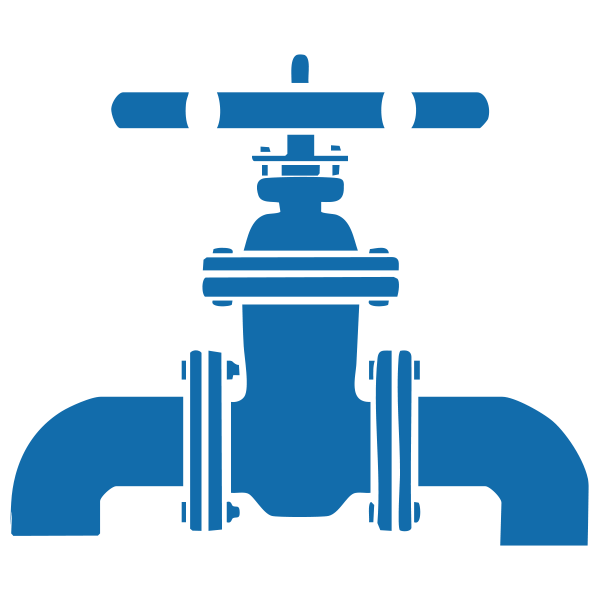 Blue Water Pipe Line Icon