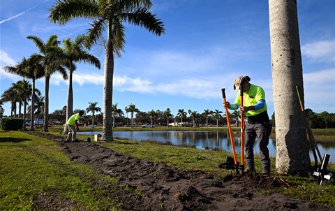 Electricians Working at Lake Harvey