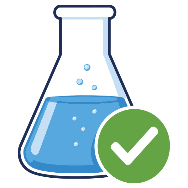 Clipart of a Sample Glass with a Checkmark